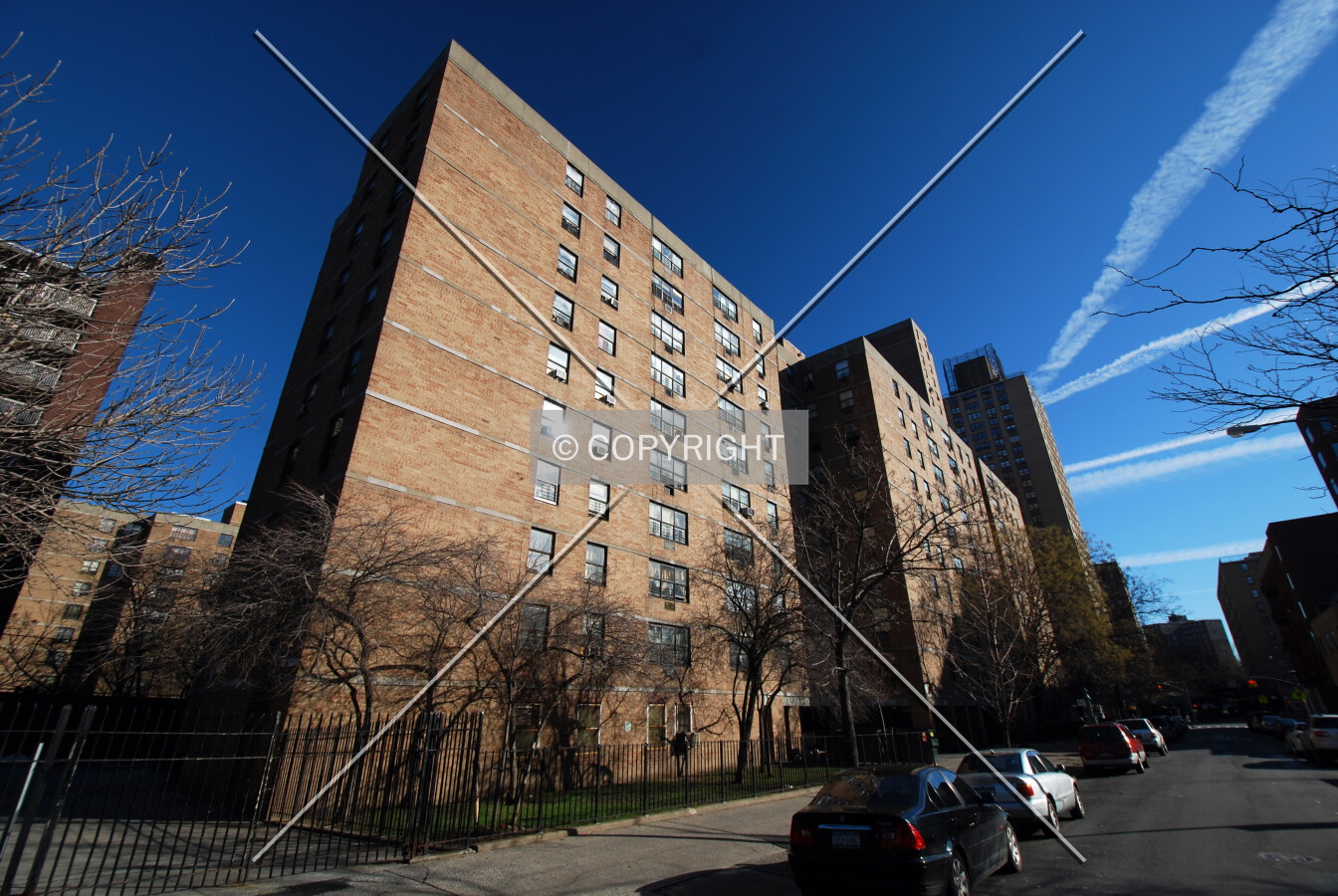 Viewed along East 12th Street