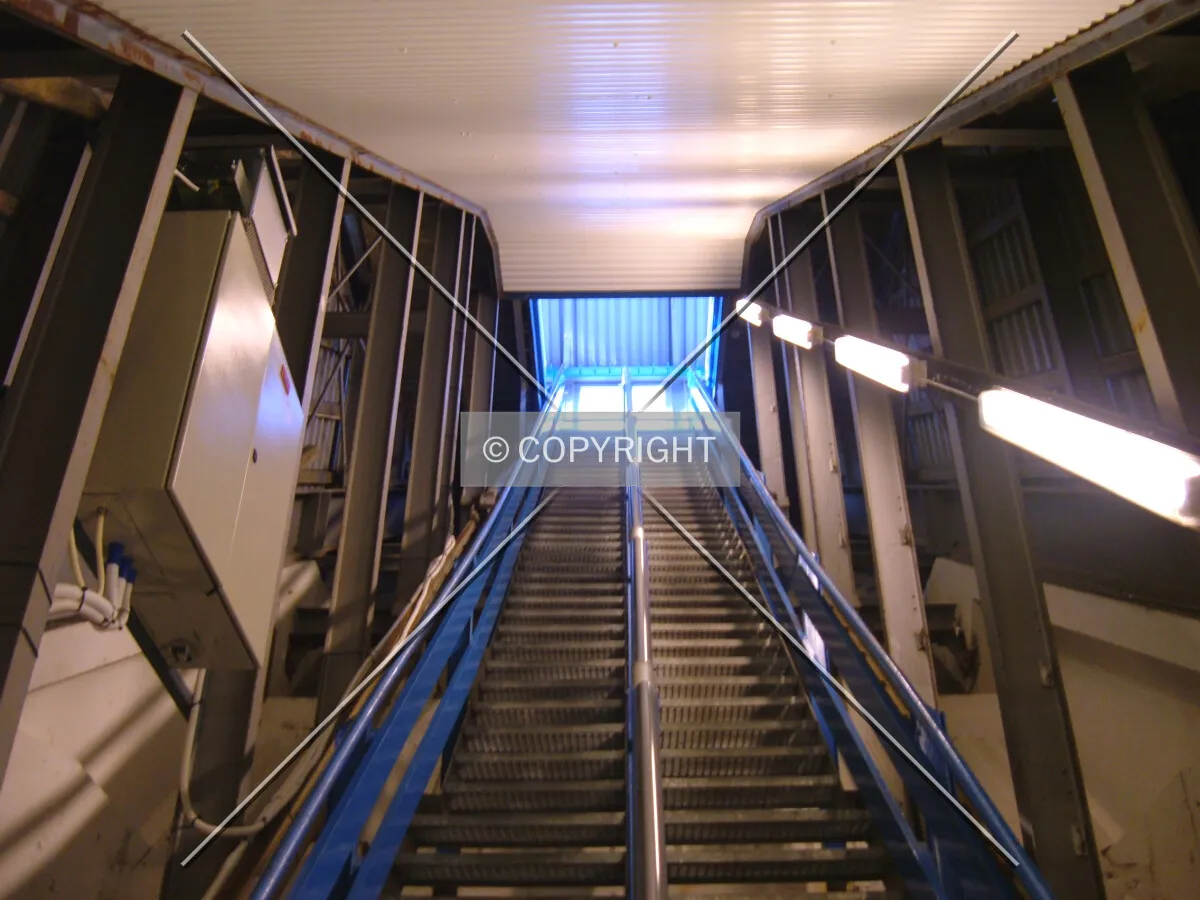Looking up the main staircase