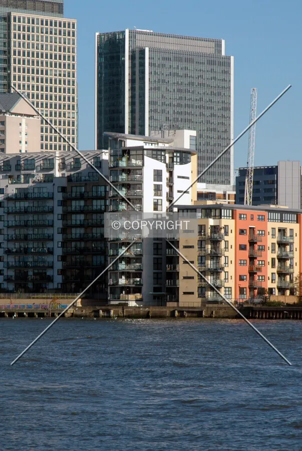 View from Greenland Pier in Rotherhithe