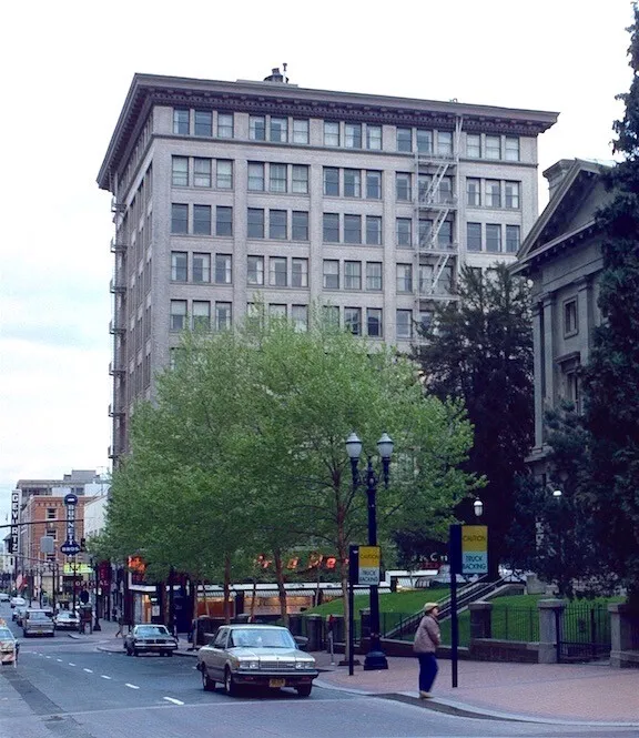 Looking south from 6th Street, 1984