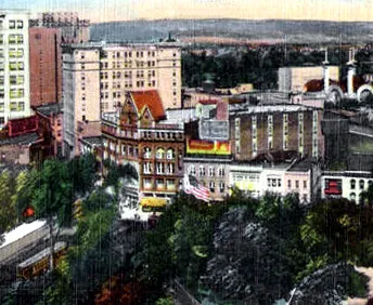 View from the southeast as originally constructed
