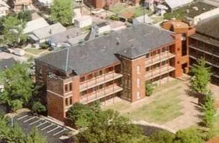 Aerial view from the southeast