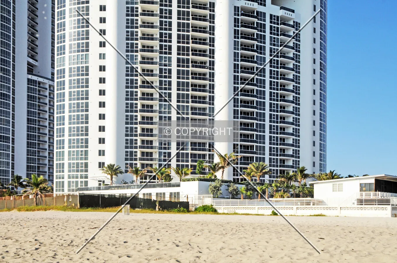 View from the northeast along the beach