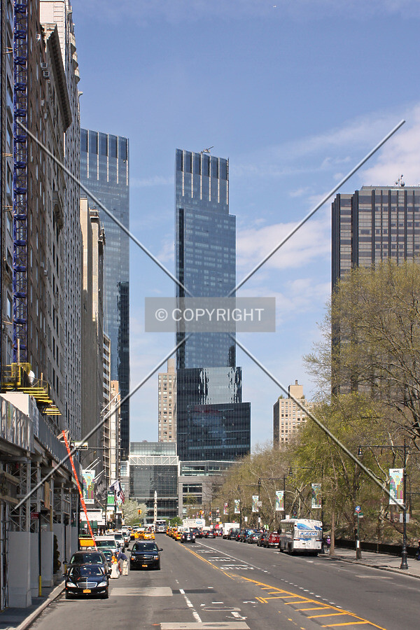 View from the southeast along Central Park South; April 25, 2014