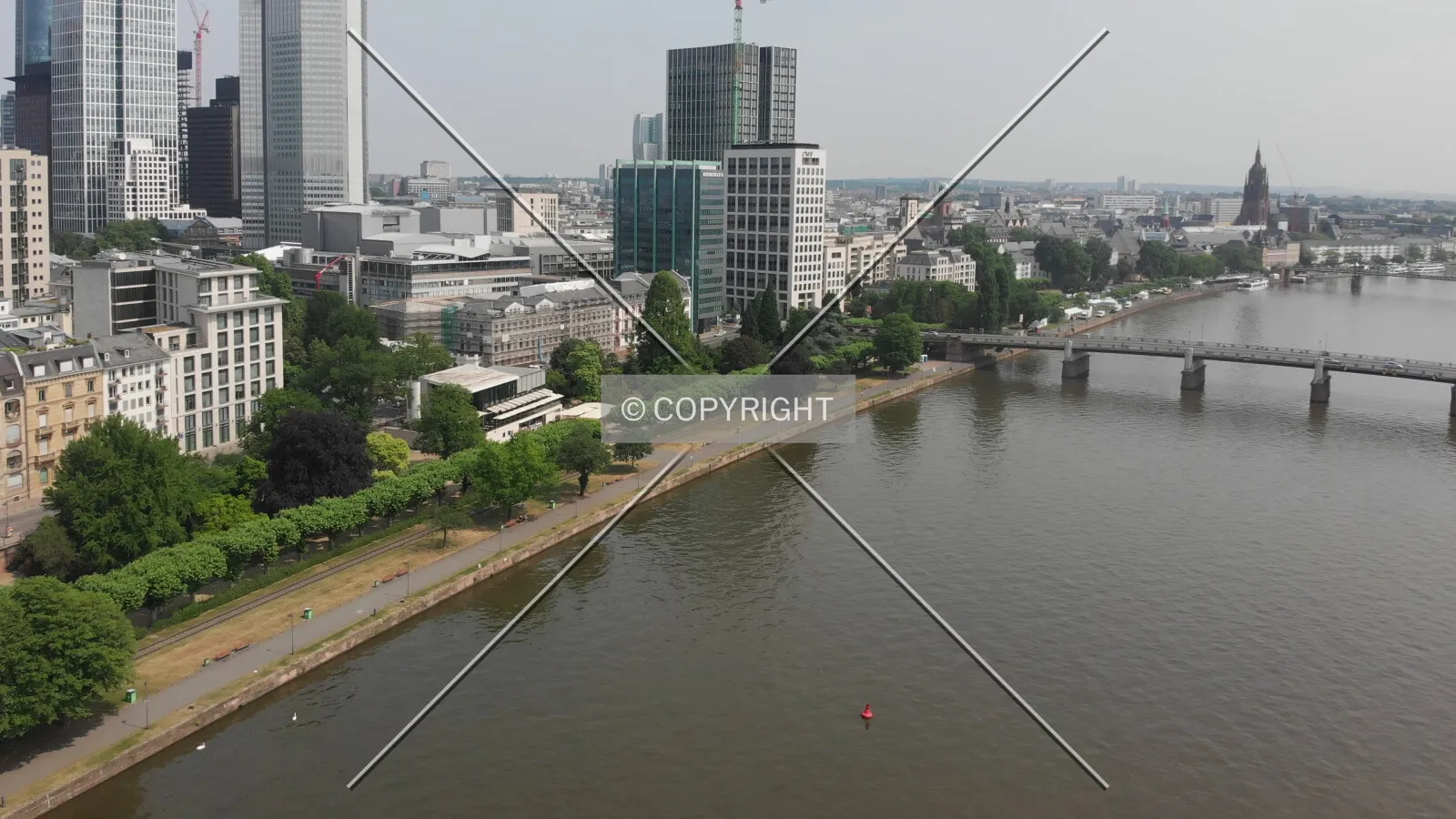 Main rive shore in Frankfurt