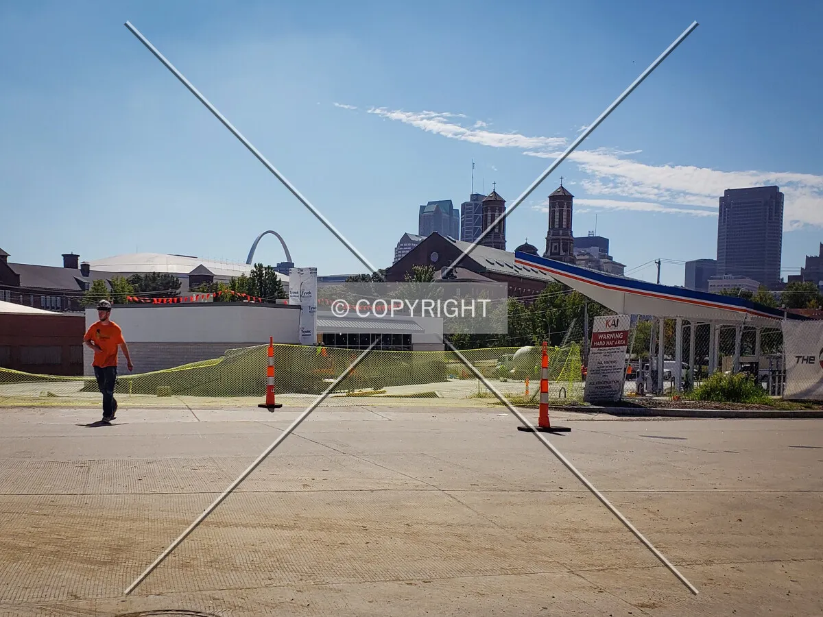 From the northwest during construction, Thursday, September 13, 2018