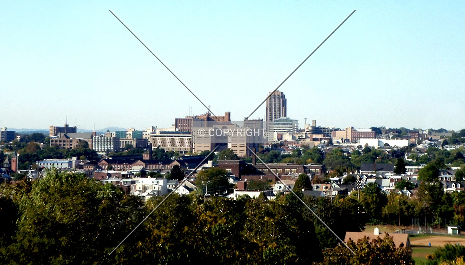 Downtown from the east