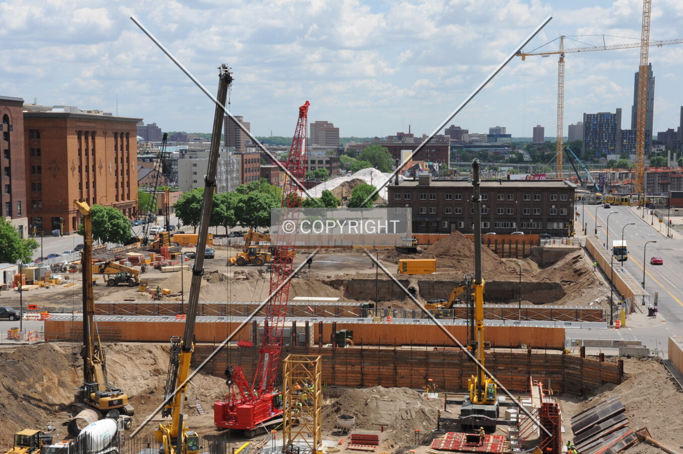 Overview of site from Jerry Haaf Parking Ramp