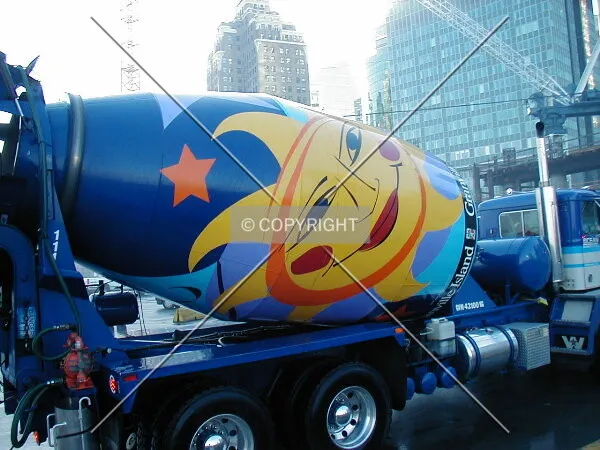 Continuous cement pours bring some colorful equipment to the job site