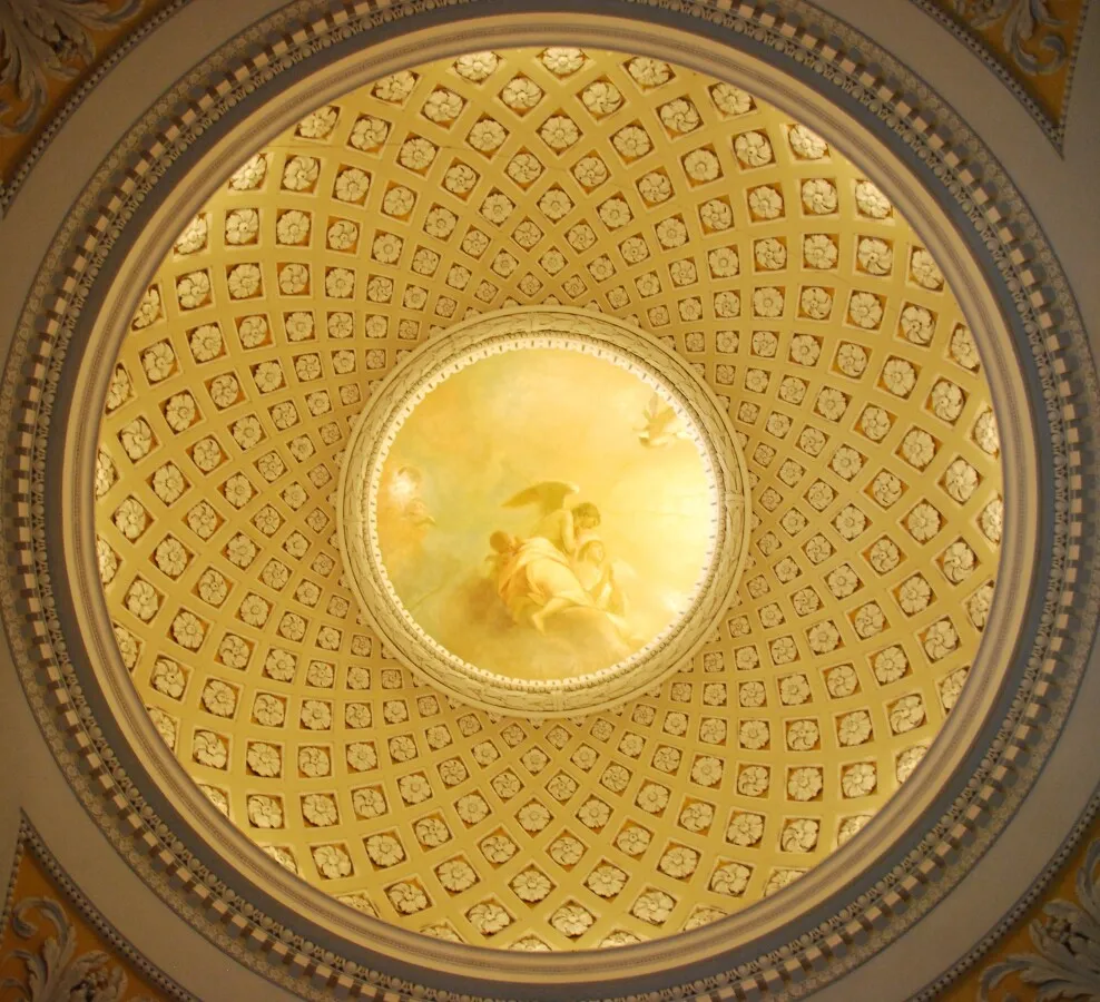 Ceiling art at the main entrance