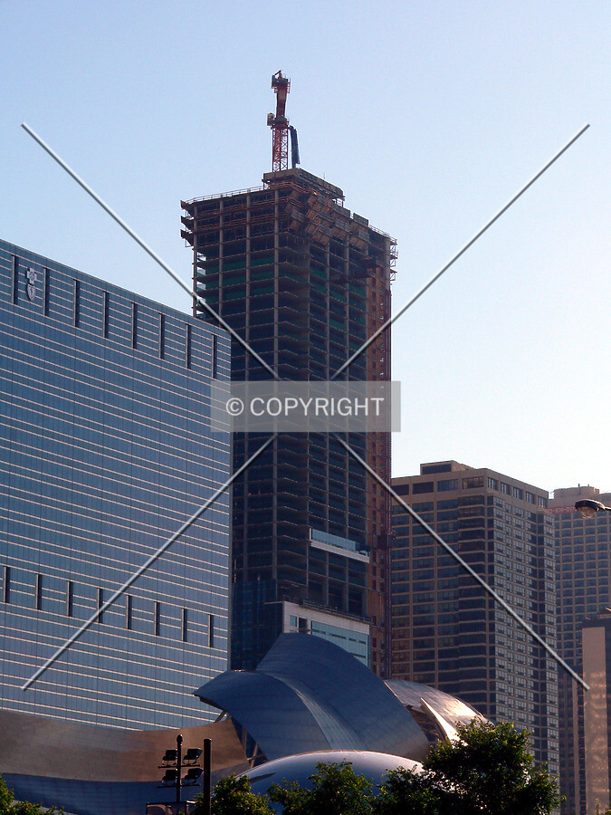 View to the northeast from Madison Street and Michigan Avenue