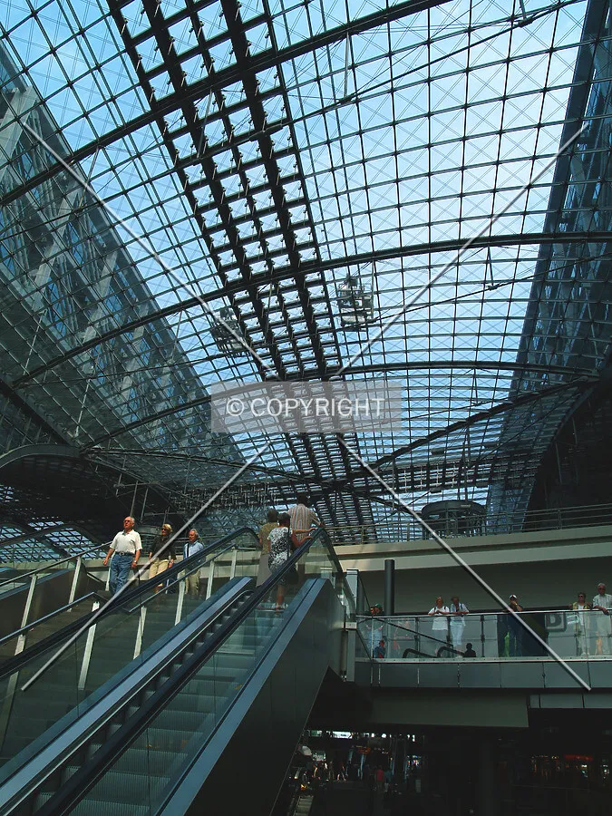 Looking up from the main entrance