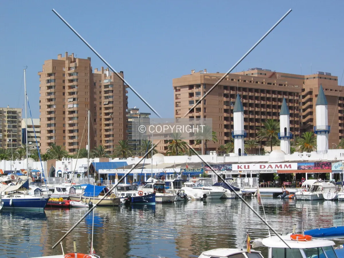 Looking west from the port