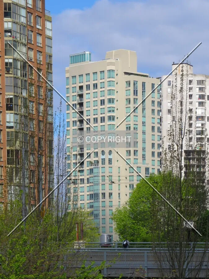 Distant view to the west from the Granville Street Bridge