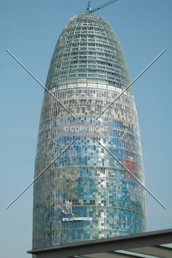 Top of the building seen from a tram station