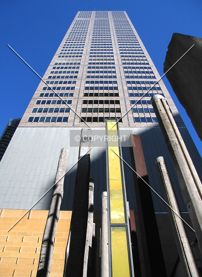 Looking up from Custom House Lane