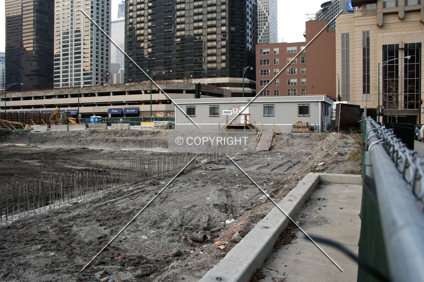 Northeast corner of the site