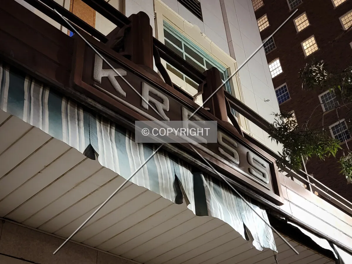 Signage on the north facade; November 15, 2021
