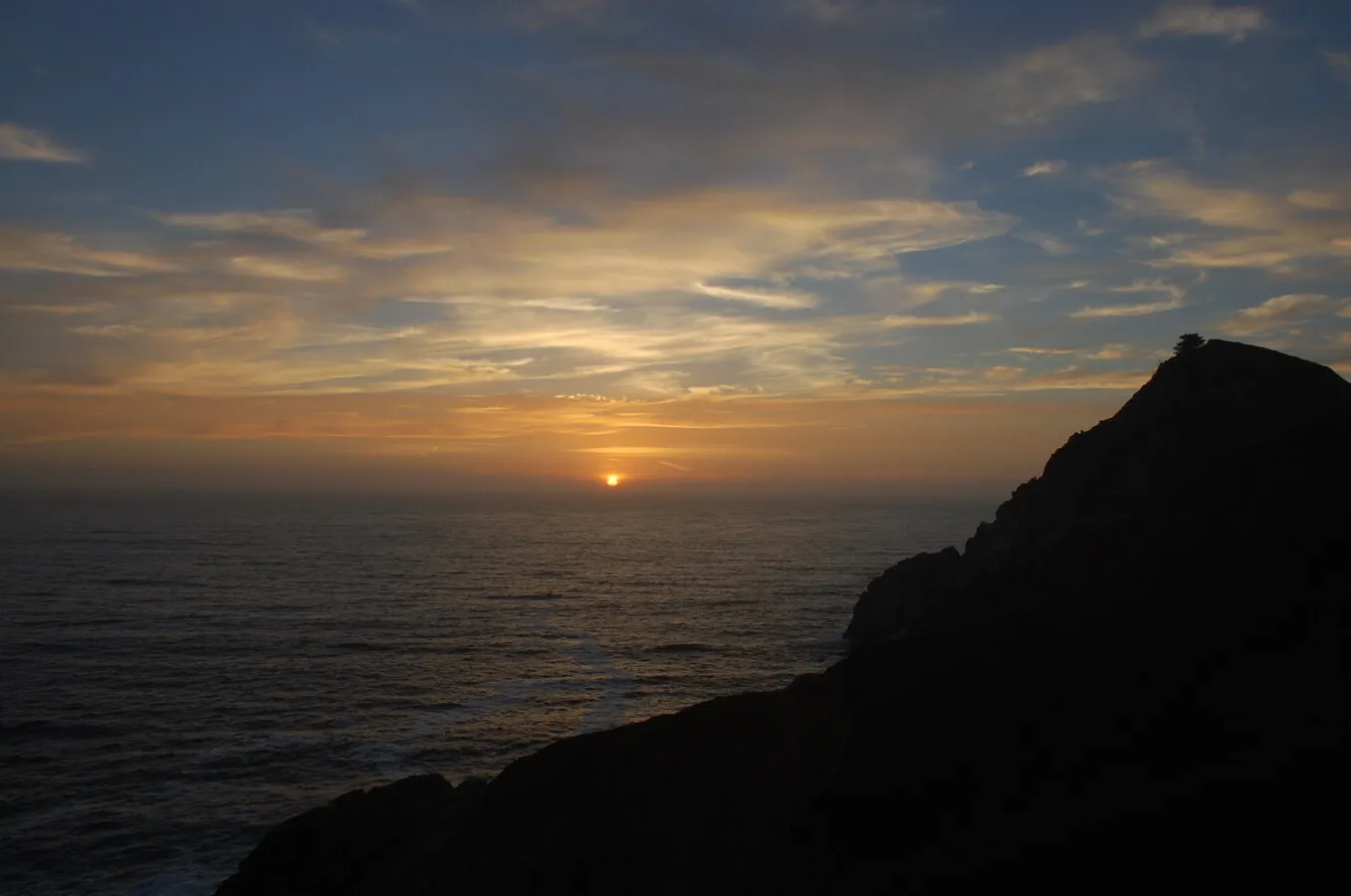 Pacific sunset from Highway 1