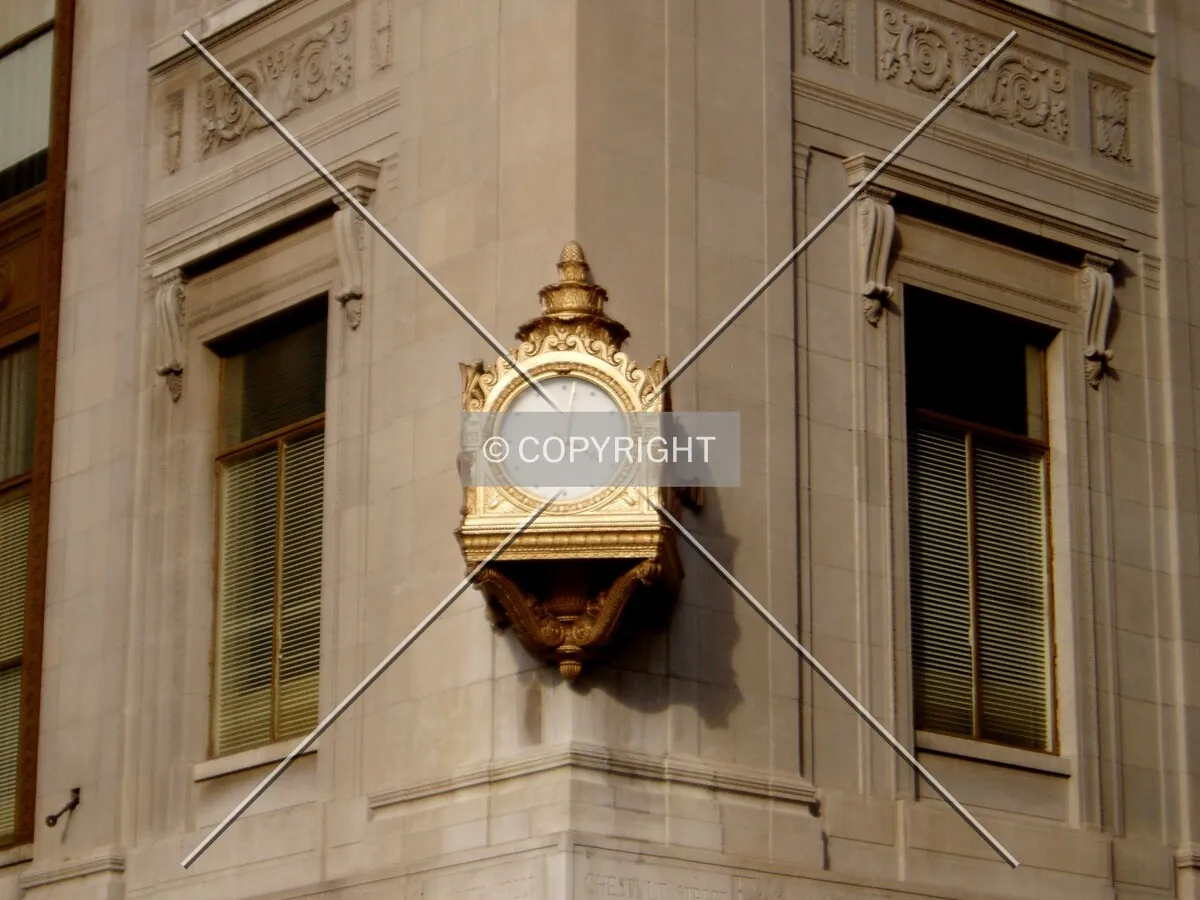 Clock face on the southwest corner of the second floor