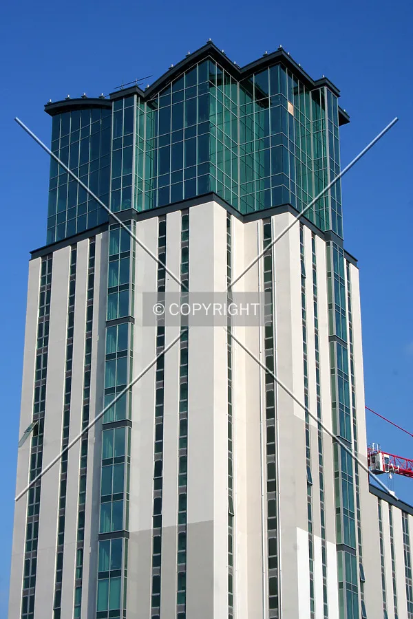 Looking up from the base