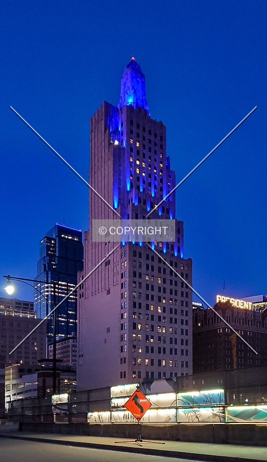 Southwest view at night; April 17, 2020