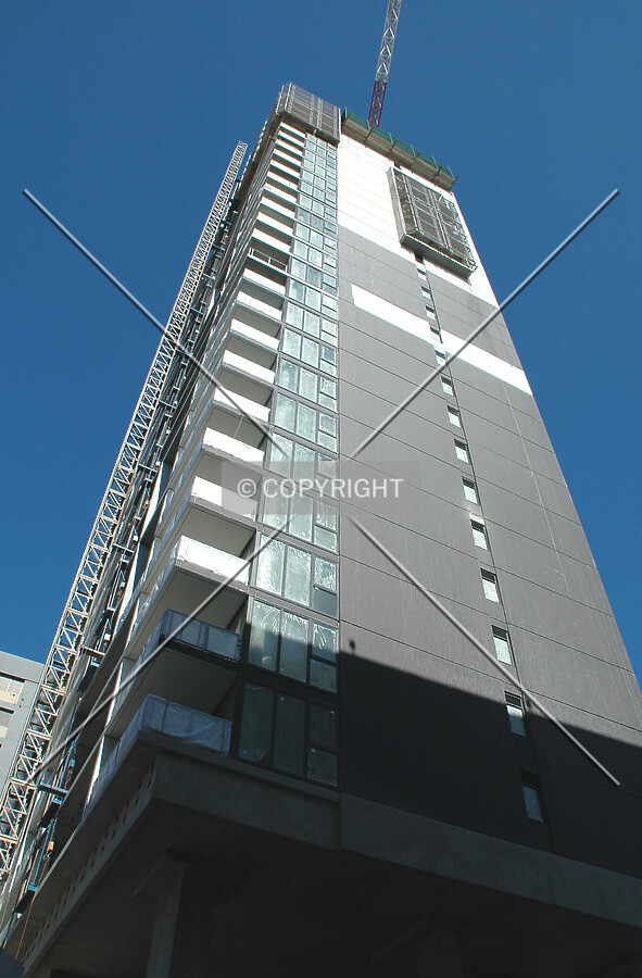 Looking up from Fitzwilliam Street