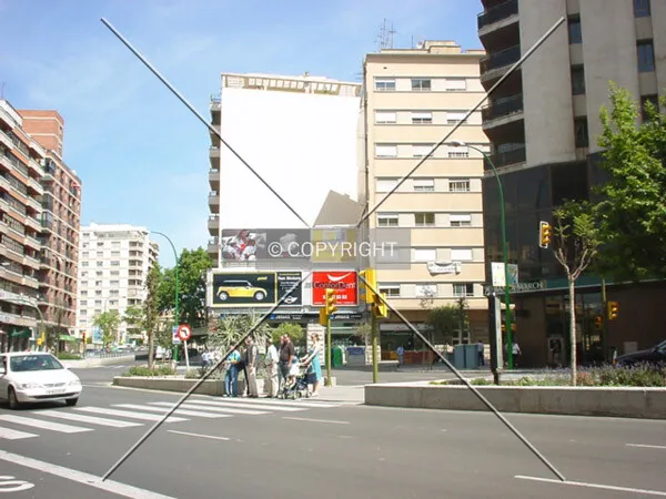 The street (the building is on the right)