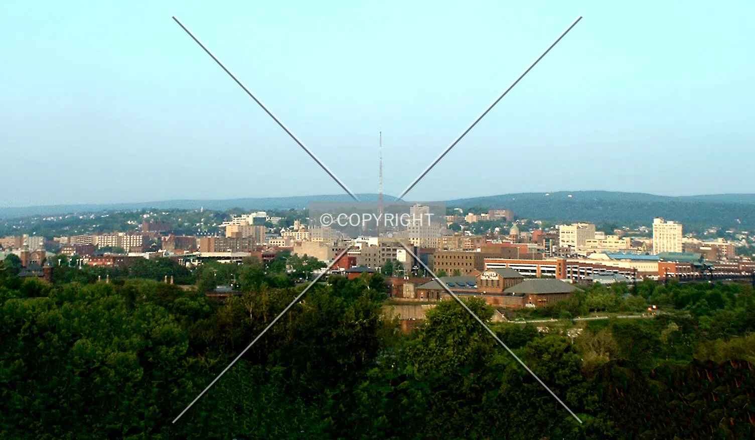 Downtown from the west