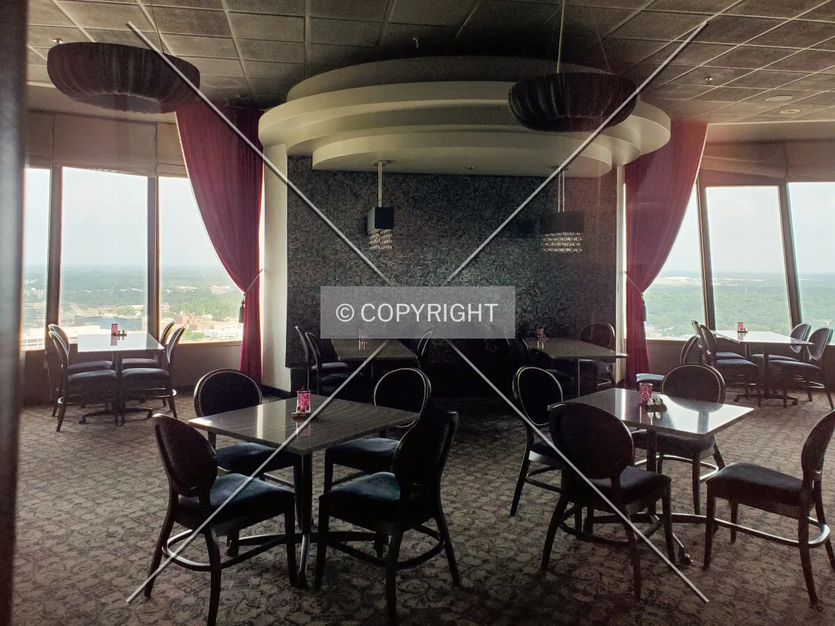 View into Nick & Nino's on the 30th floor; June 27, 2020