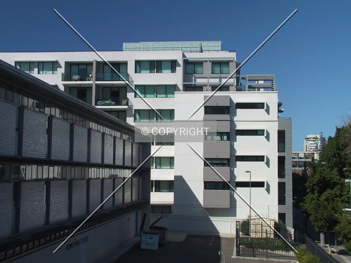 View to the southeast from the Wattle Street footbridge