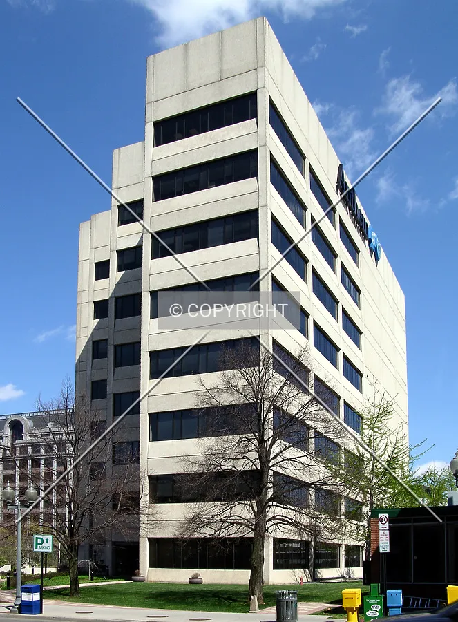 Profile from the west across Jefferson Street