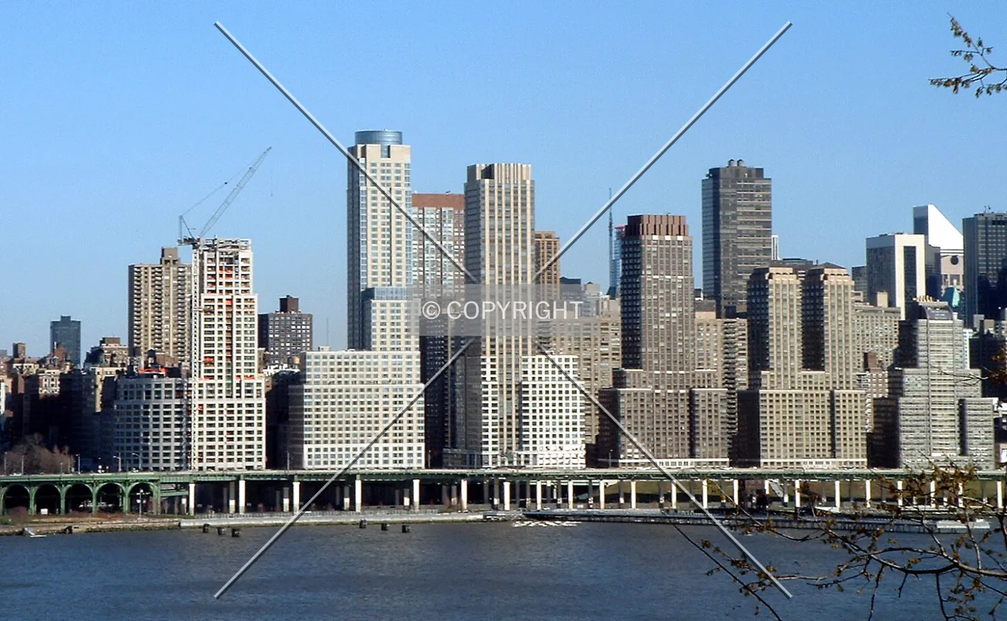 View southeast from West New York