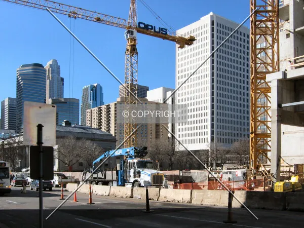 View to the southwest from 3rd Avenue South, into the heart of downtown