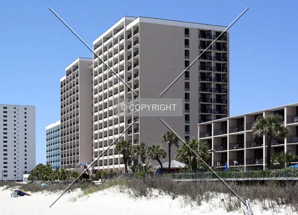 Looking southwest from the beach