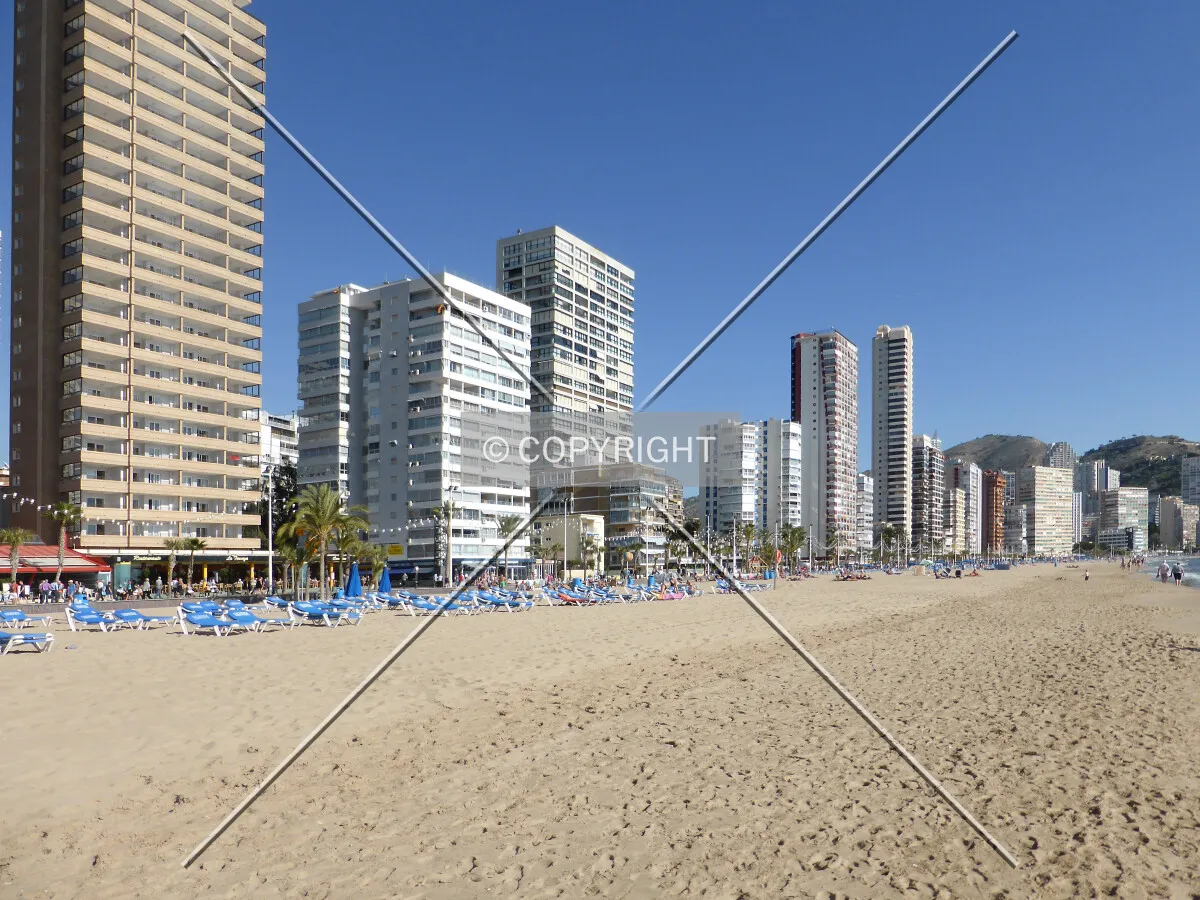 Benidorm beach and skyscrapers
