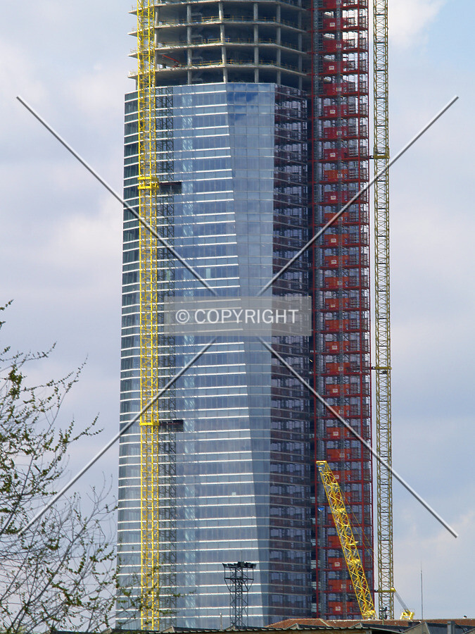 Body of the tower as seen from the east