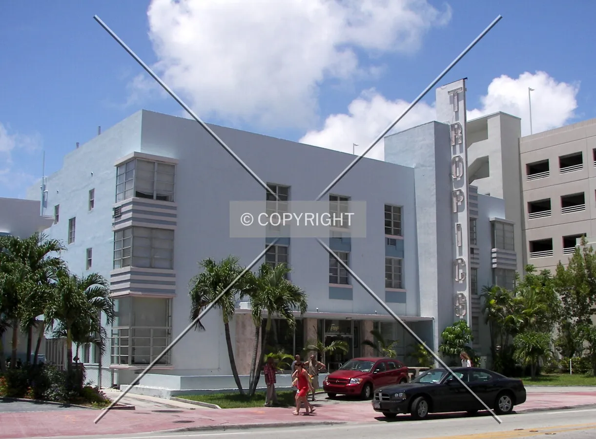 View from the east on Collins Avenue