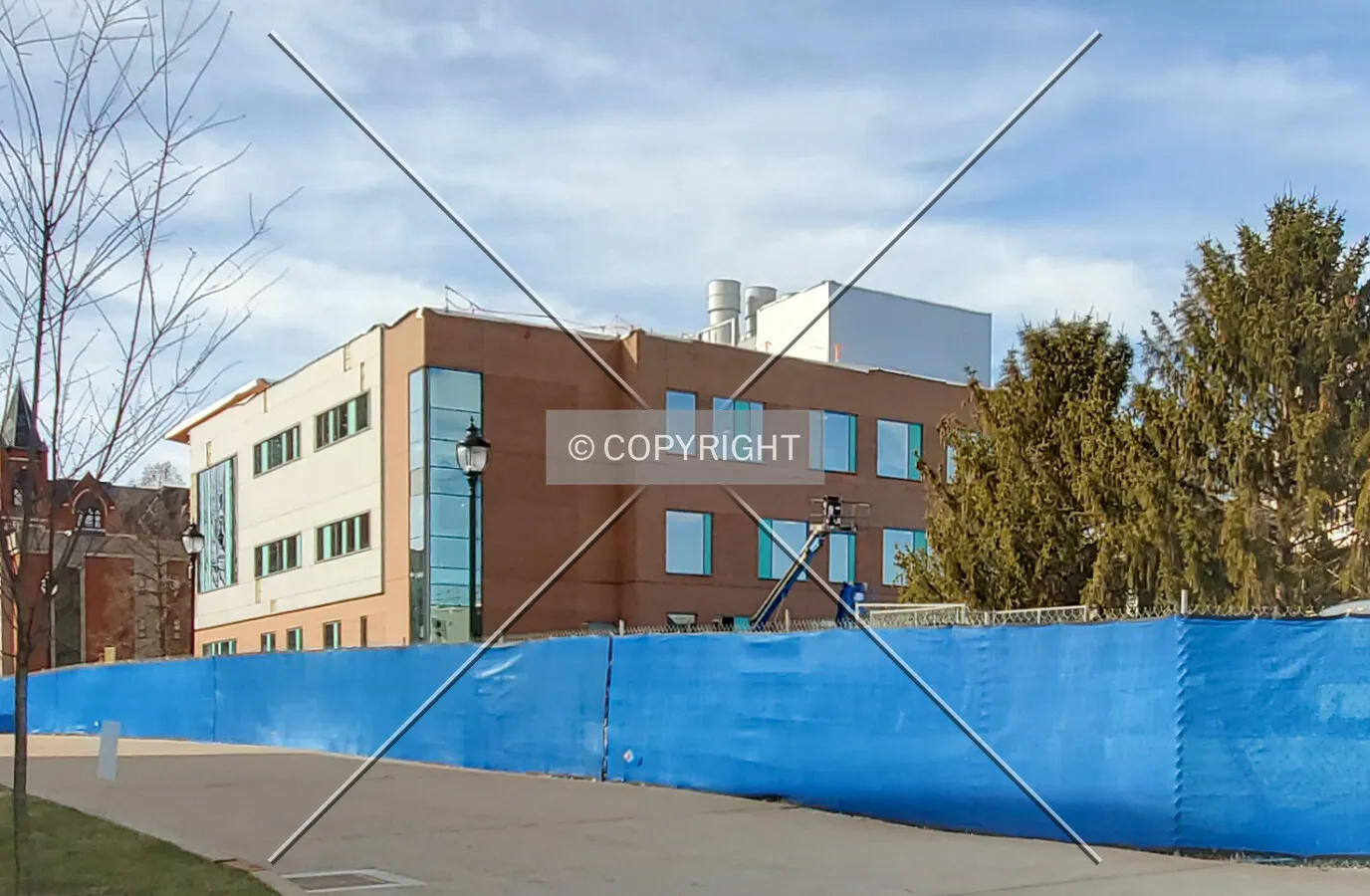 Southeast view during construction; February 22, 2020