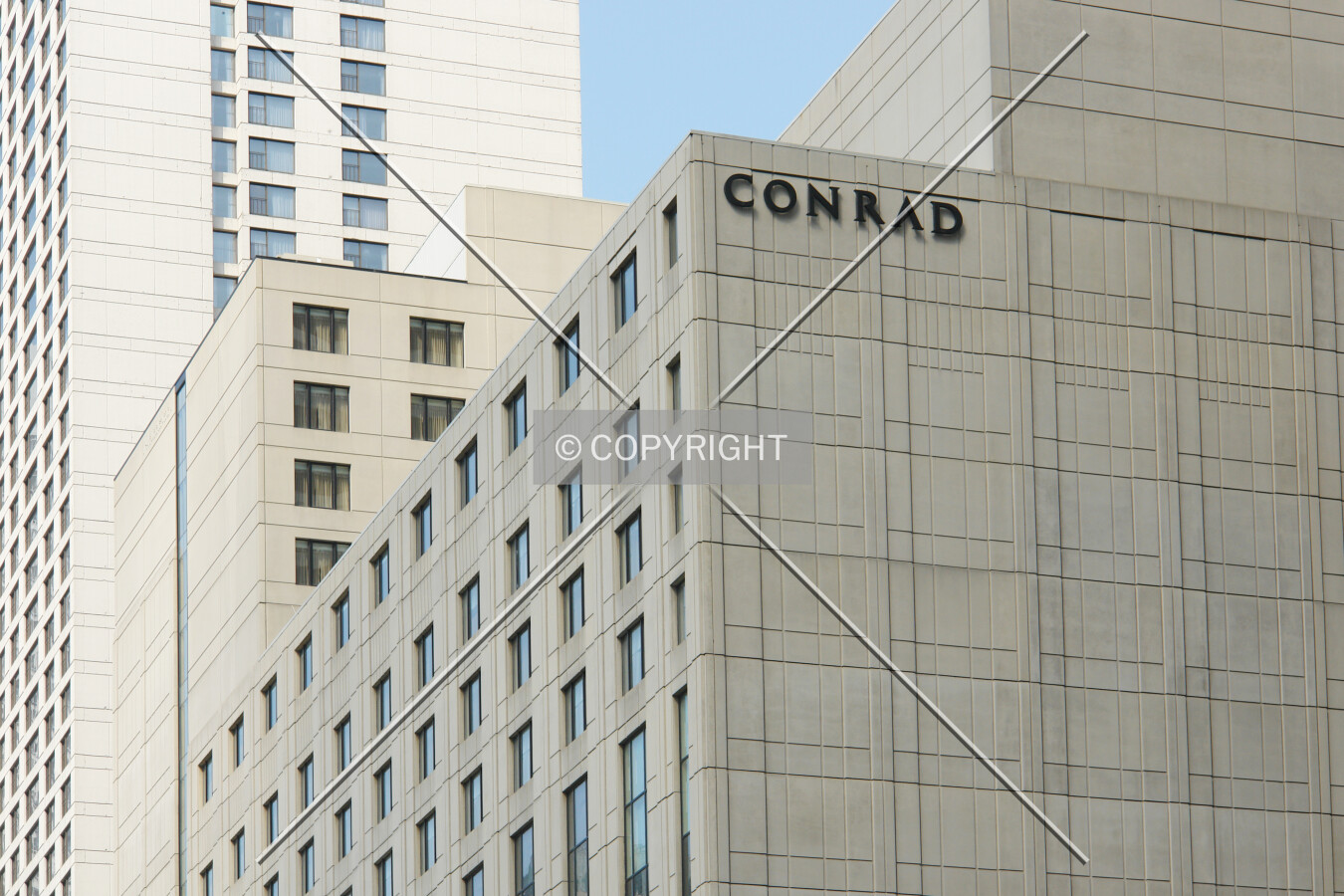The facade including the Conrad logo