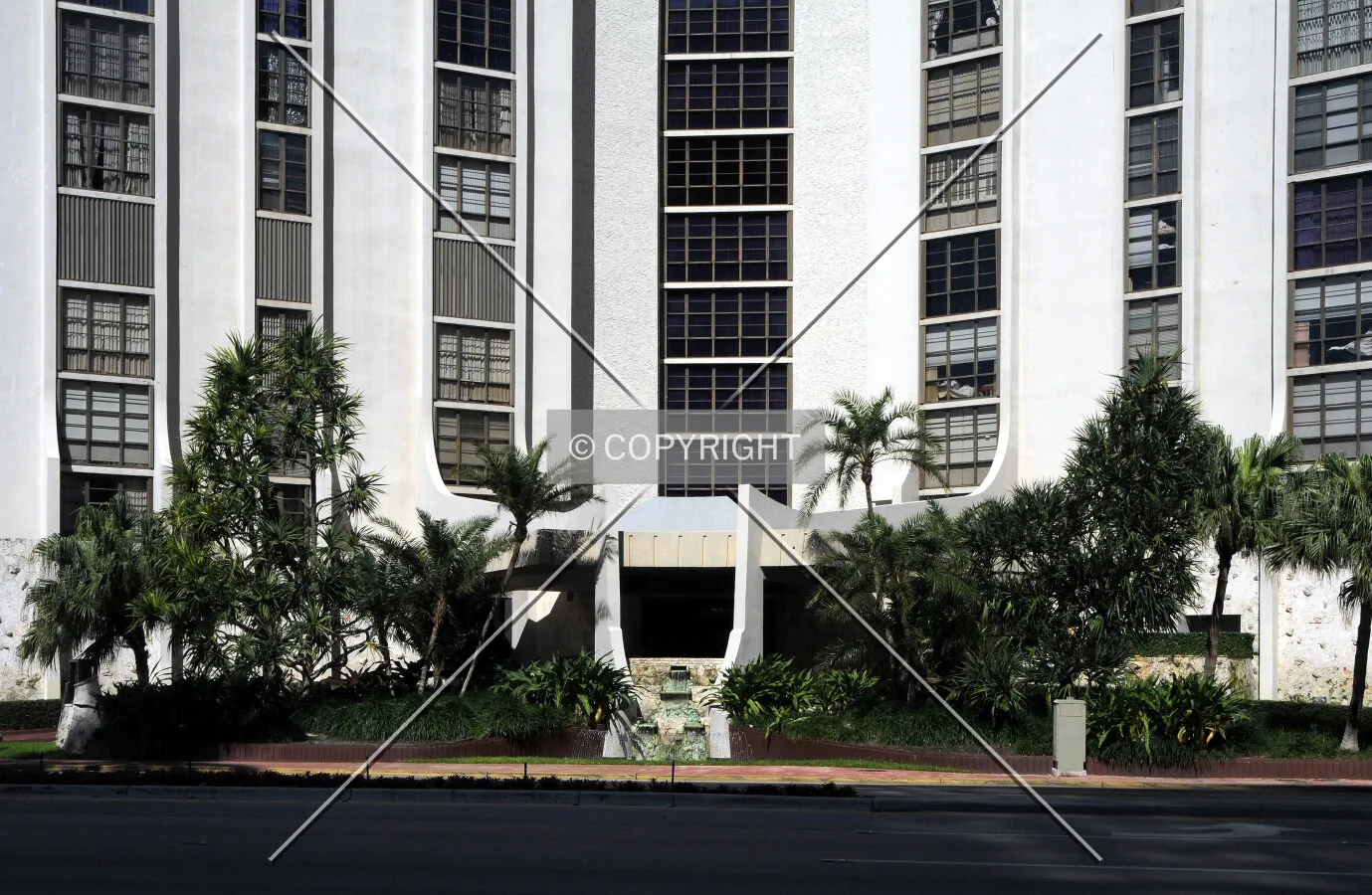 View from the east across Collins Avenue
