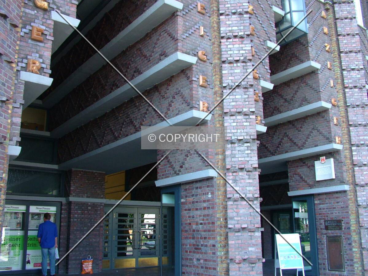 Partial view of the entrance