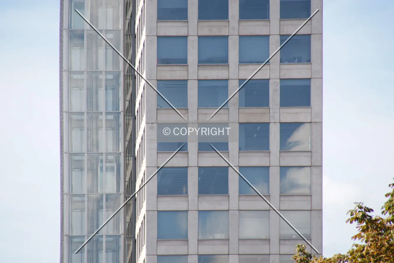 Middle section of the office building