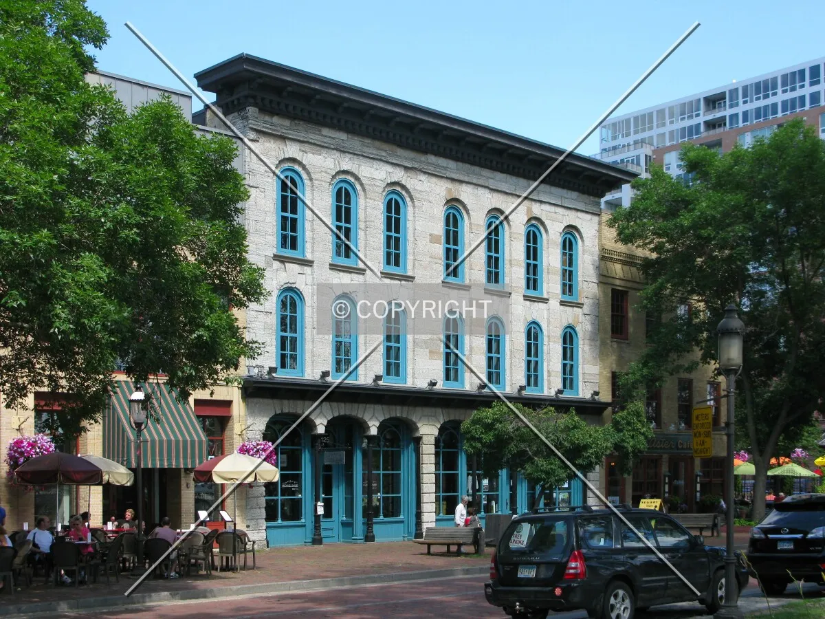 View to the northeast across Main Street