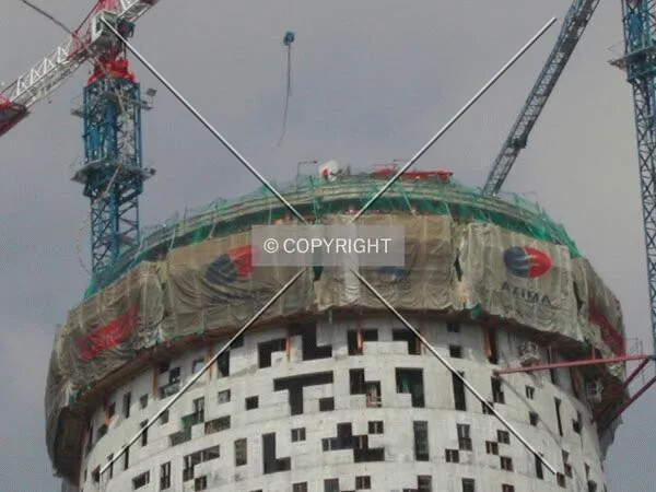 Very close view of the top on March 25