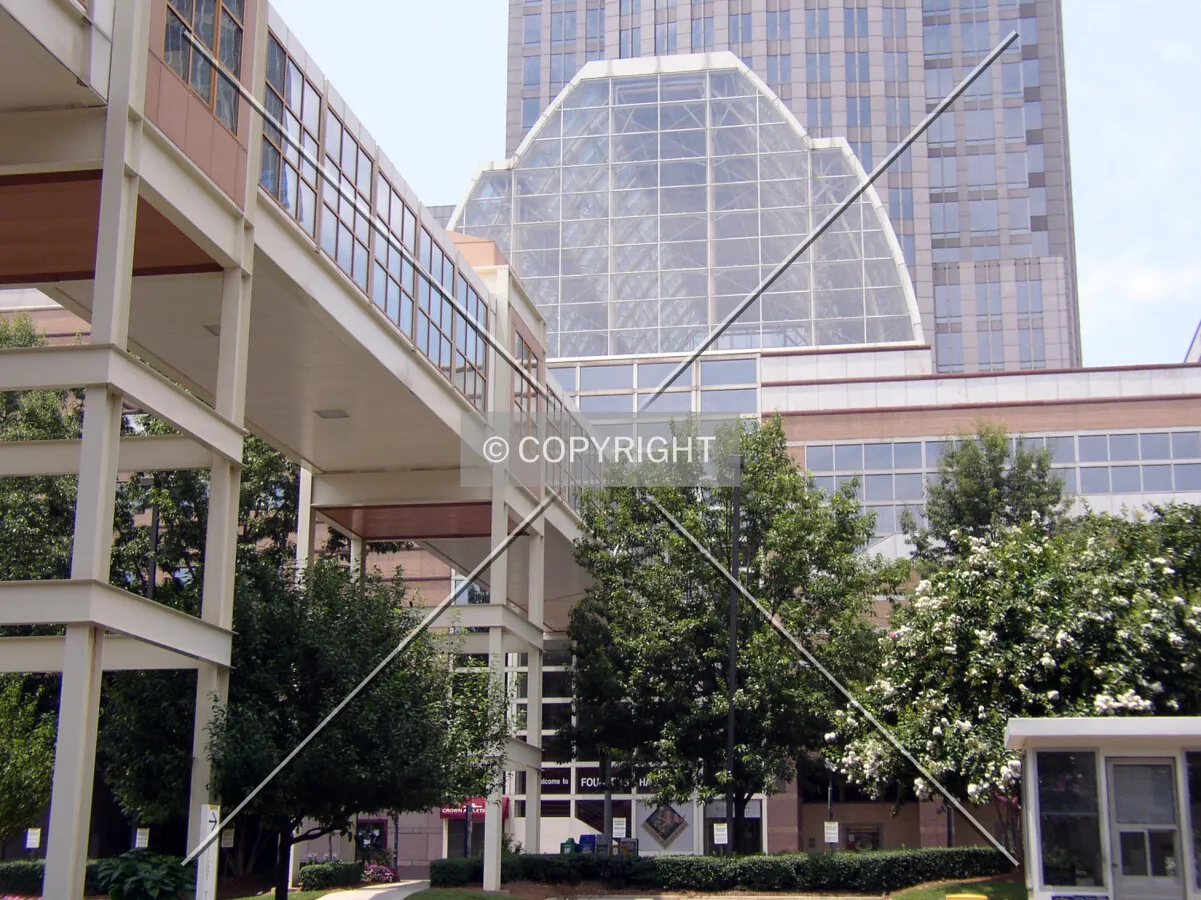 Skywalk between the BOACC Parking Garage and Founders Hall on the eastern side