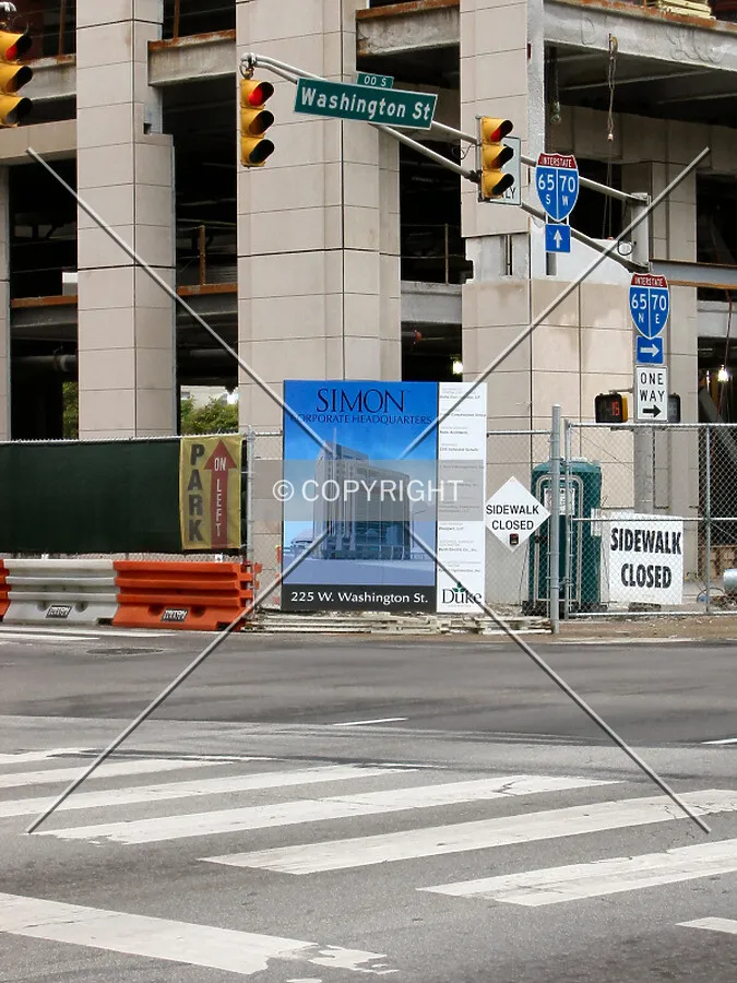 Project board at Washington Street & Capitol Avenue
