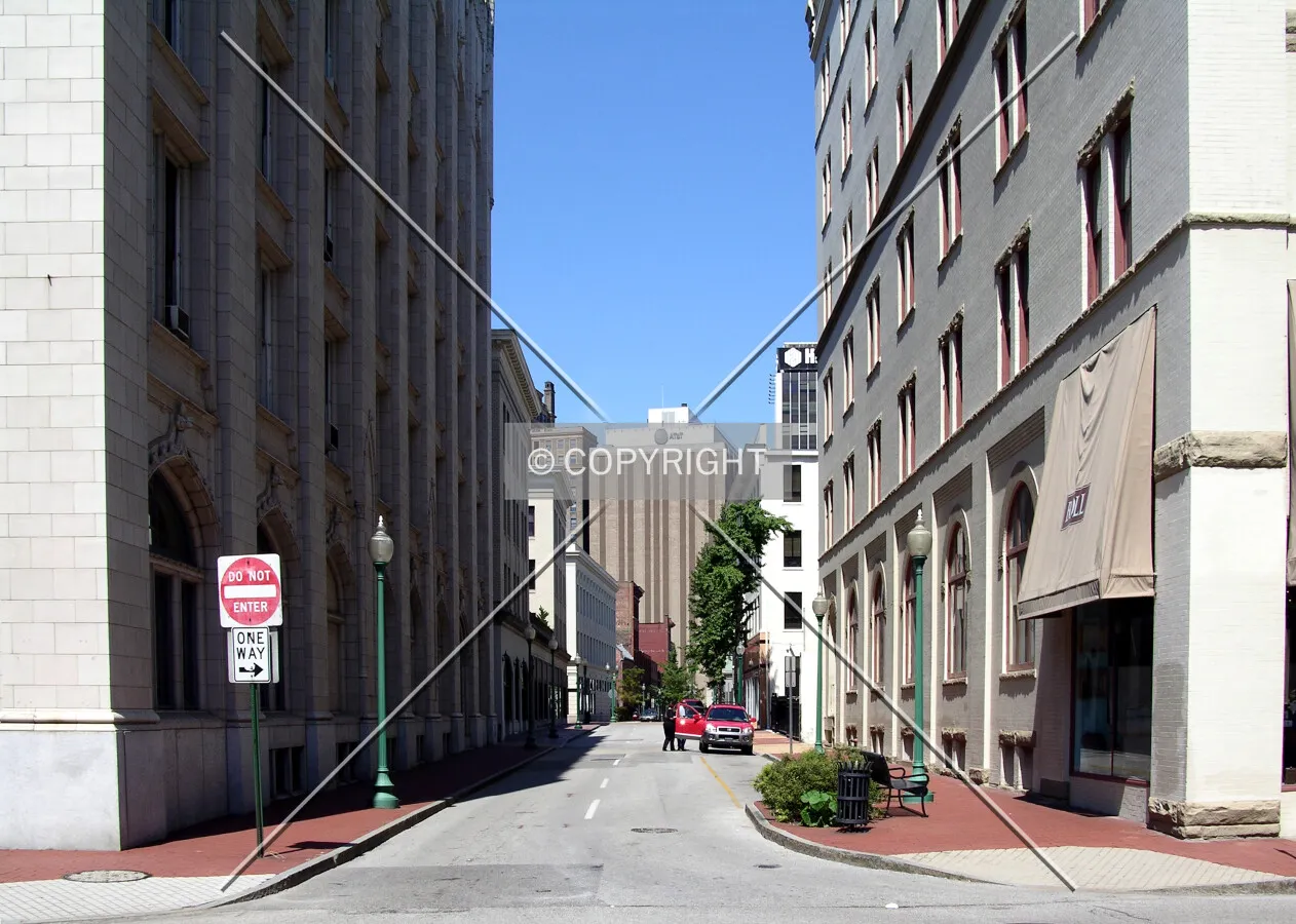 Looking east from Virginia Street
