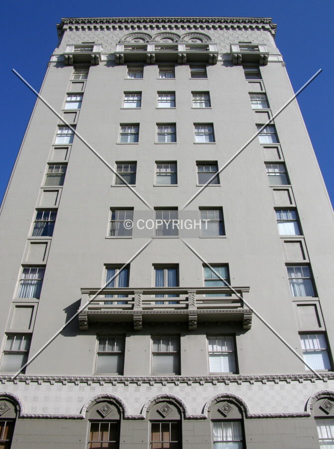 Looking up the southern side from across Pacific Avenue