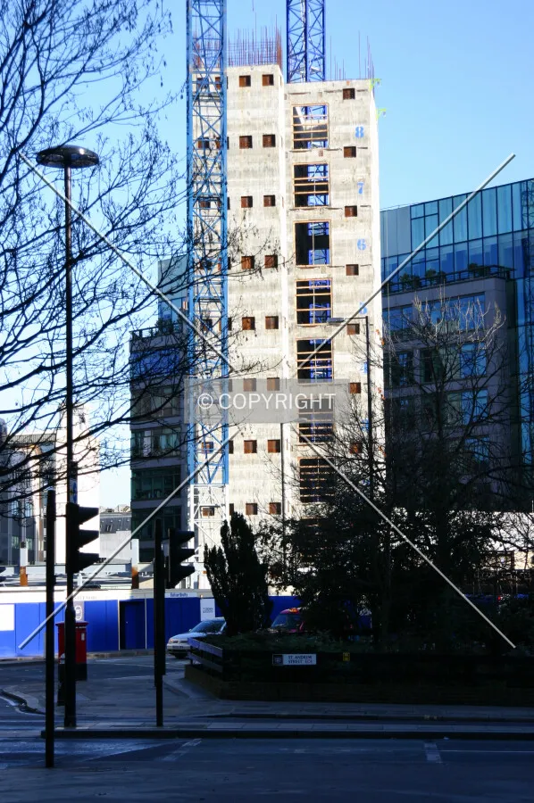View across St. Andrew Street towards Holborn Viaduct